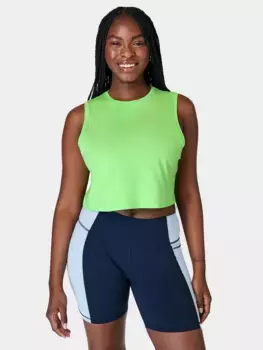 Укороченный мускулистый танк Breathe Easy Sweaty Betty, зеленый