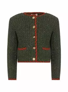 Укороченный однобортный жакет Gucci
