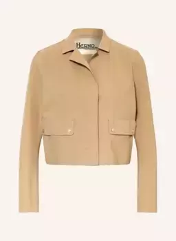 Укороченный пиджак Herno, бежевый