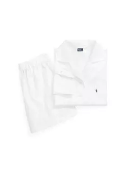 Укороченный пижамный комплект и боксеры POLO RALPH LAUREN, цвет White Cloud