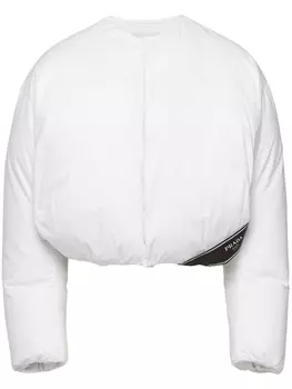 Укороченный пуховик Prada, белый