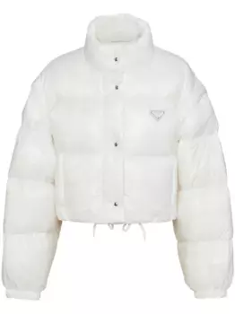 Укороченный пуховик Re-Nylon Prada, белый