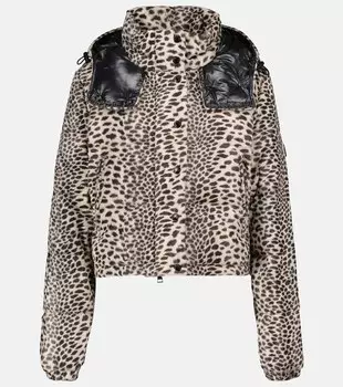 Укороченный пуховик с принтом Avoine MONCLER, разноцветный