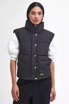 Укороченный пуховик жилет Callie Barbour International, черный