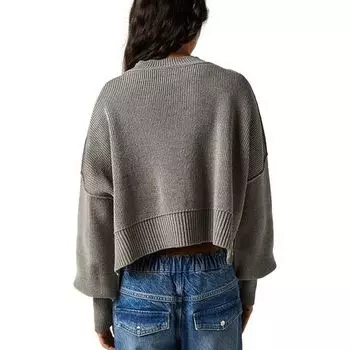 Укороченный пуловер Easy Street женский Free People, цвет Heather Grey