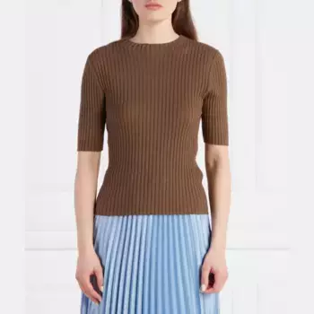 Укороченный пуловер стандартного кроя с добавлением белья Marc O'Polo, коричневый