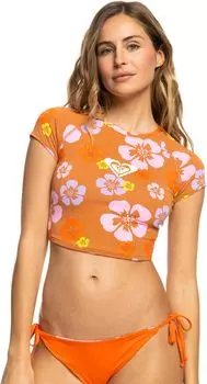Укороченный рашгард Kate Bosworth Roxy, цвет Sunburn Positivity Paradise