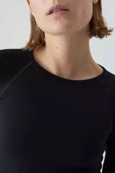 УКОРОЧЕННЫЙ РЕГЛАН С ДЛИННЫМ РУКАВОМ CLOSED, черный