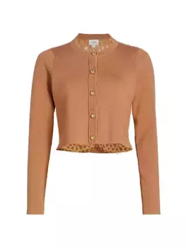 Укороченный шерстяной кардиган Aurla Cami Nyc, карамель