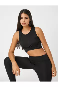 Укороченный спортивный спортсмен с сбором деталей Koton, черный
