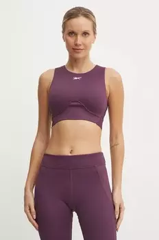 Укороченный спортивный топ Reebok Contour, гранатовый