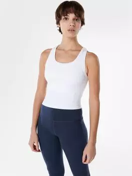 Укороченный спортивный жилет Sweaty Betty Athlete Racerback, белый