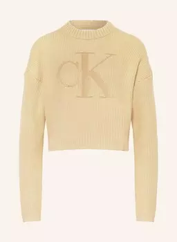 Укороченный свитер Calvin Klein Jeans, хаки