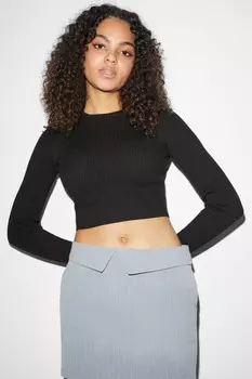 Укороченный свитер Clockhouse, черный