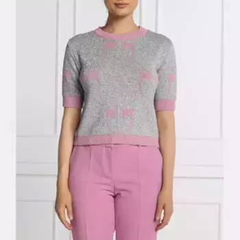 Укороченный свитер Fushiki 2 Pinko, серебряный