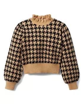 Укороченный свитер «Гусиная лапка» от Janie and Jack