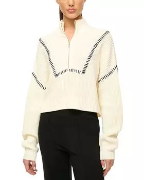 Укороченный свитер Hampton STAUD, слоновая кость/кремовый