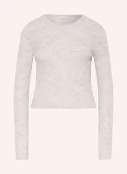 Укороченный свитер из альпаки Mrs & Hugs, серый