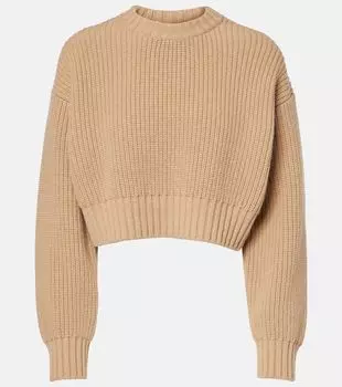 Укороченный свитер из шерсти и кашемира Bottega Veneta, Desert