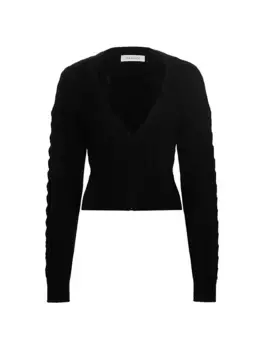 Укороченный свитер из шерсти и кашемира Naadam, черный