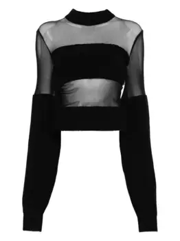 Укороченный свитер Jean Paul Gaultier, черный