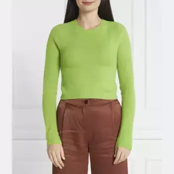 Укороченный свитер с добавлением шерсти Max&Co., зеленый