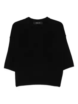 Укороченный свитер с короткими рукавами Federica Tosi, черный