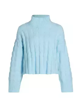 Укороченный свитер с воротником и воротником Care FP Soul Searcher Free People, цвет angel falls heather