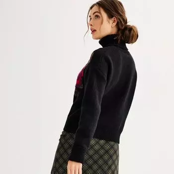 Укороченный свитер с высоким воротником и открытой строчкой SO для юниоров SO