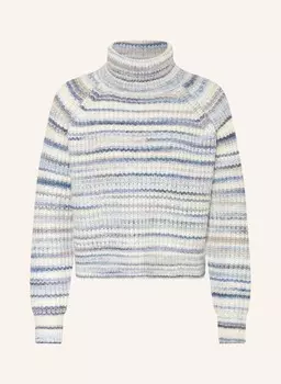 Укороченный свитер с высоким воротником Mrs & Hugs, синий