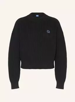 Укороченный свитер слогеры Hugo Blue, черный