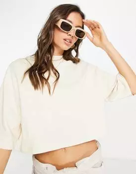 Укороченный свитер свободного кроя с короткими рукавами ASOS DESIGN