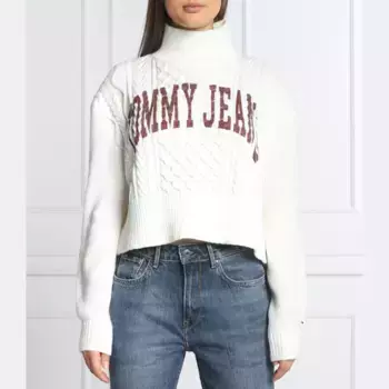 Укороченный свитер Tommy Hilfiger, экрю