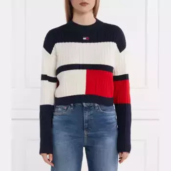 Укороченный свитер Tommy Hilfiger, синий