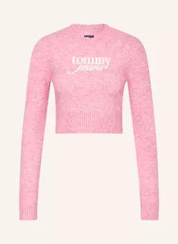 Укороченный свитер Tommy Jeans, розовый