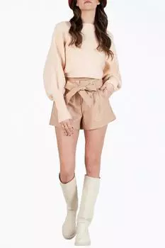 Укороченный свитер в рубчик Misha цвета арбуза LUCCA, цвет watermelon