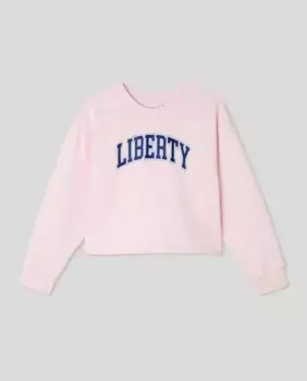 Укороченный свитшот для девочки name it, розовый