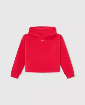 Укороченный свитшот для девочки Pepe Jeans, красный