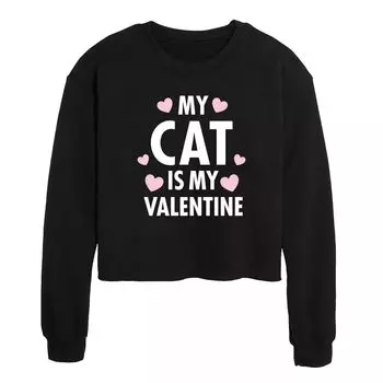 Укороченный свитшот Juniors' Cat Is My Valentine Licensed Character
