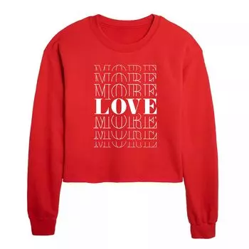 Укороченный свитшот Juniors' Love More Stacked Licensed Character, красный