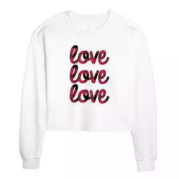 Укороченный свитшот Love в клетку для юниоров Licensed Character