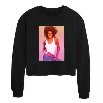 Укороченный свитшот с фотографией Whitney Houston для юниоров Licensed Character, черный