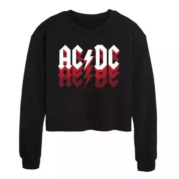Укороченный свитшот с графическим рисунком AC/DC для юниоров с выцветшим логотипом Licensed Character