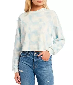 Укороченный свитшот с круглым вырезом Levi's Laundry Day реглан, синий
