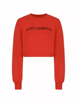 Укороченный свитшот с логотипом Dolce&Gabbana