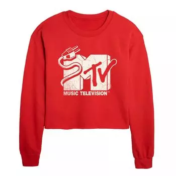 Укороченный свитшот с логотипом MTV Unplugged Licensed Character, красный
