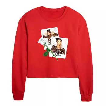 Укороченный свитшот с рисунком Selena Polaroids Licensed Character, красный