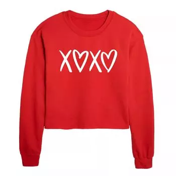 Укороченный свитшот с сердечками XOXO Licensed Character, красный