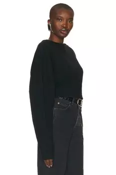 Укороченный свитшот Saint Laurent, цвет Noir