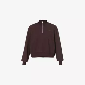 Укороченный свитшот Sweaty Betty из хлопковой смеси, коричневый